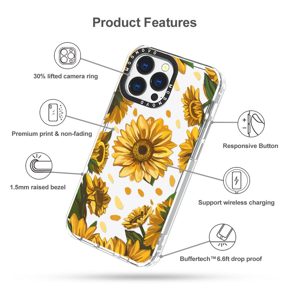 Sunflower Garden Phone Case - iPhone 13 Pro Case - MOSNOVO