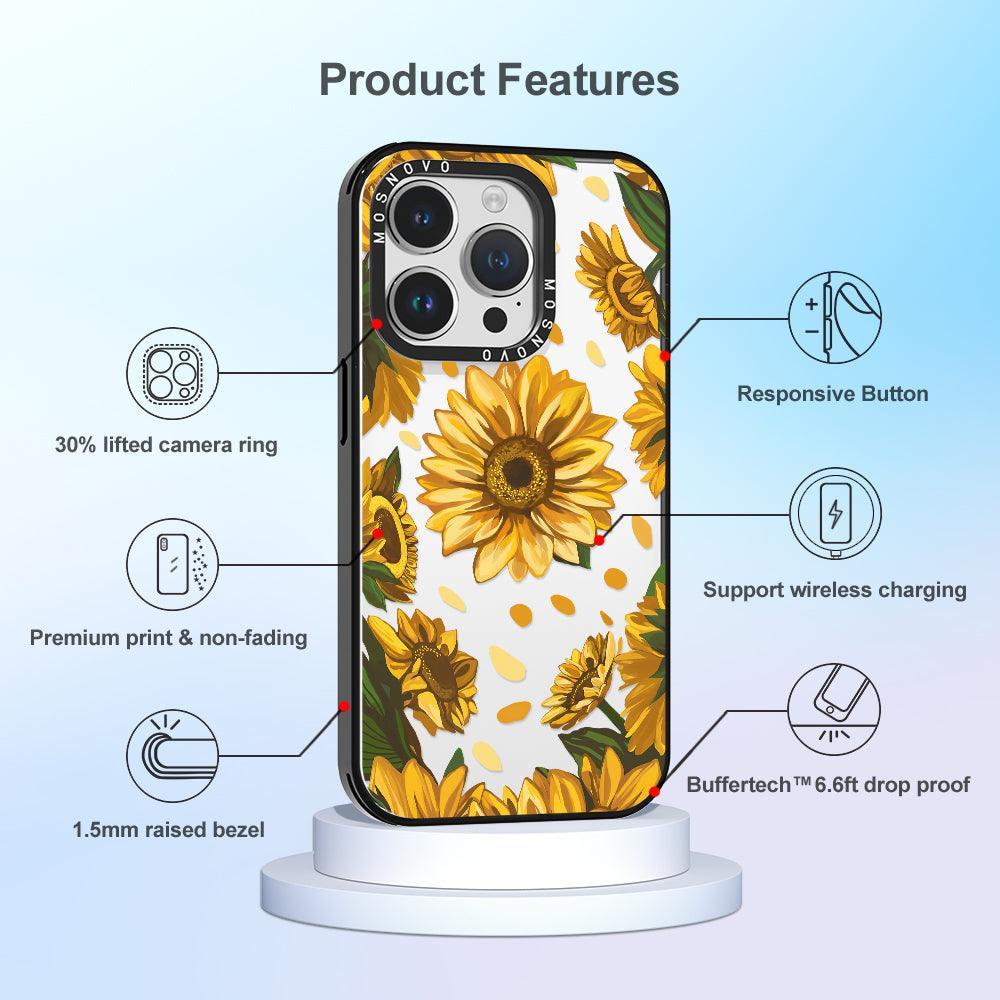 Sunflower Garden Phone Case - iPhone 14 Pro Case - MOSNOVO