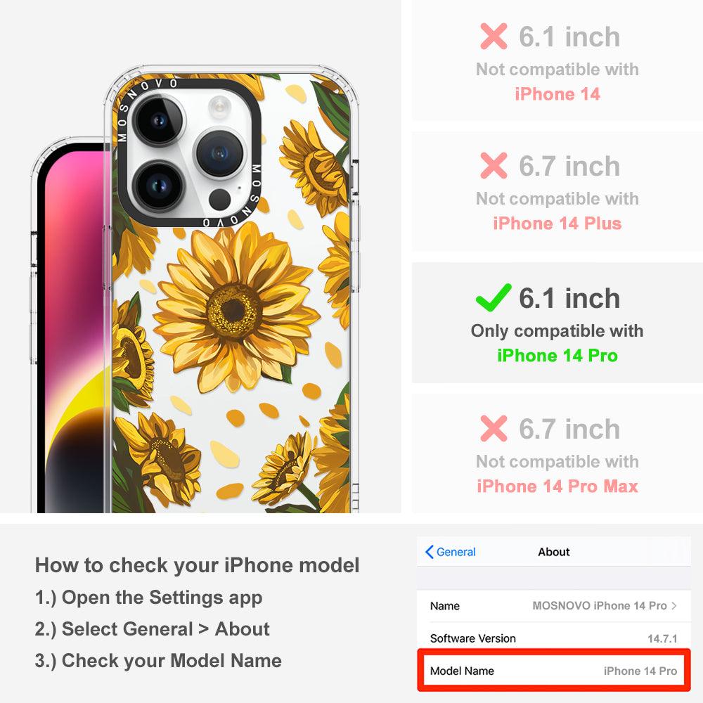 Sunflower Garden Phone Case - iPhone 14 Pro Case - MOSNOVO