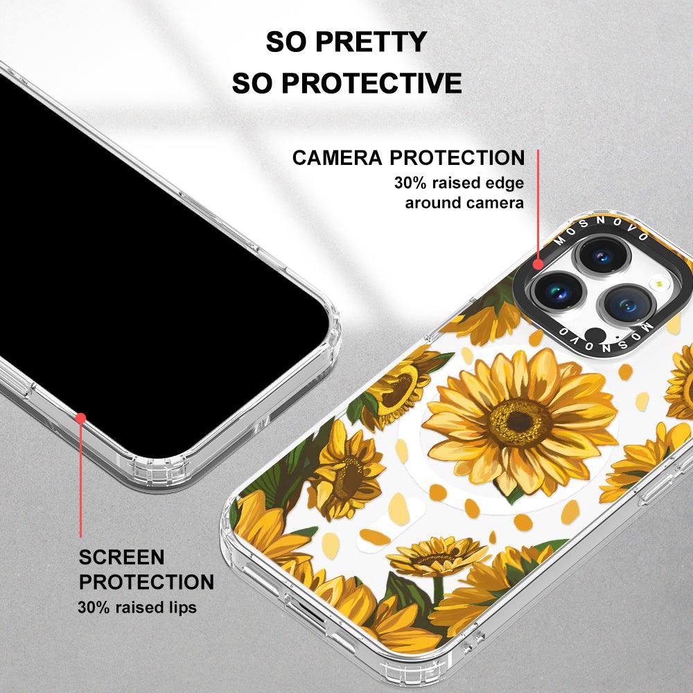 Sunflower Garden Phone Case - iPhone 14 Pro Max Case - MOSNOVO
