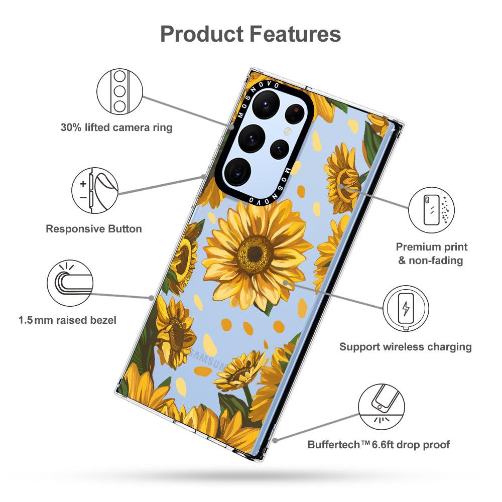 Sunflower Garden Phone Case - Samsung Galaxy S22 Ultra Case - MOSNOVO