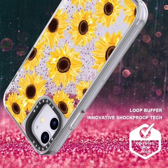 Sunflowers Glitter Phone Case - iPhone 11 Case - MOSNOVO