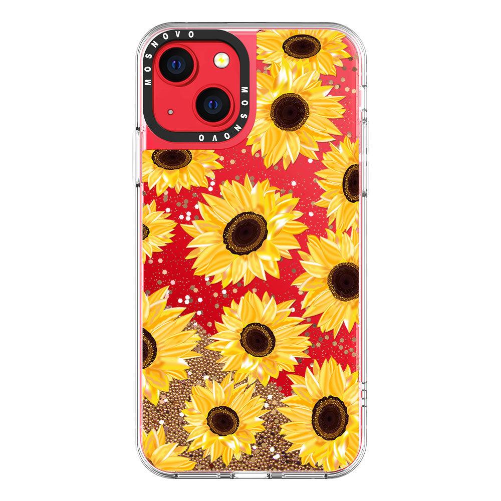 Sunflowers Glitter Phone Case - iPhone 13 Case - MOSNOVO