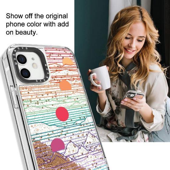 Sunset Glitter Phone Case - iPhone 12 Mini Case - MOSNOVO