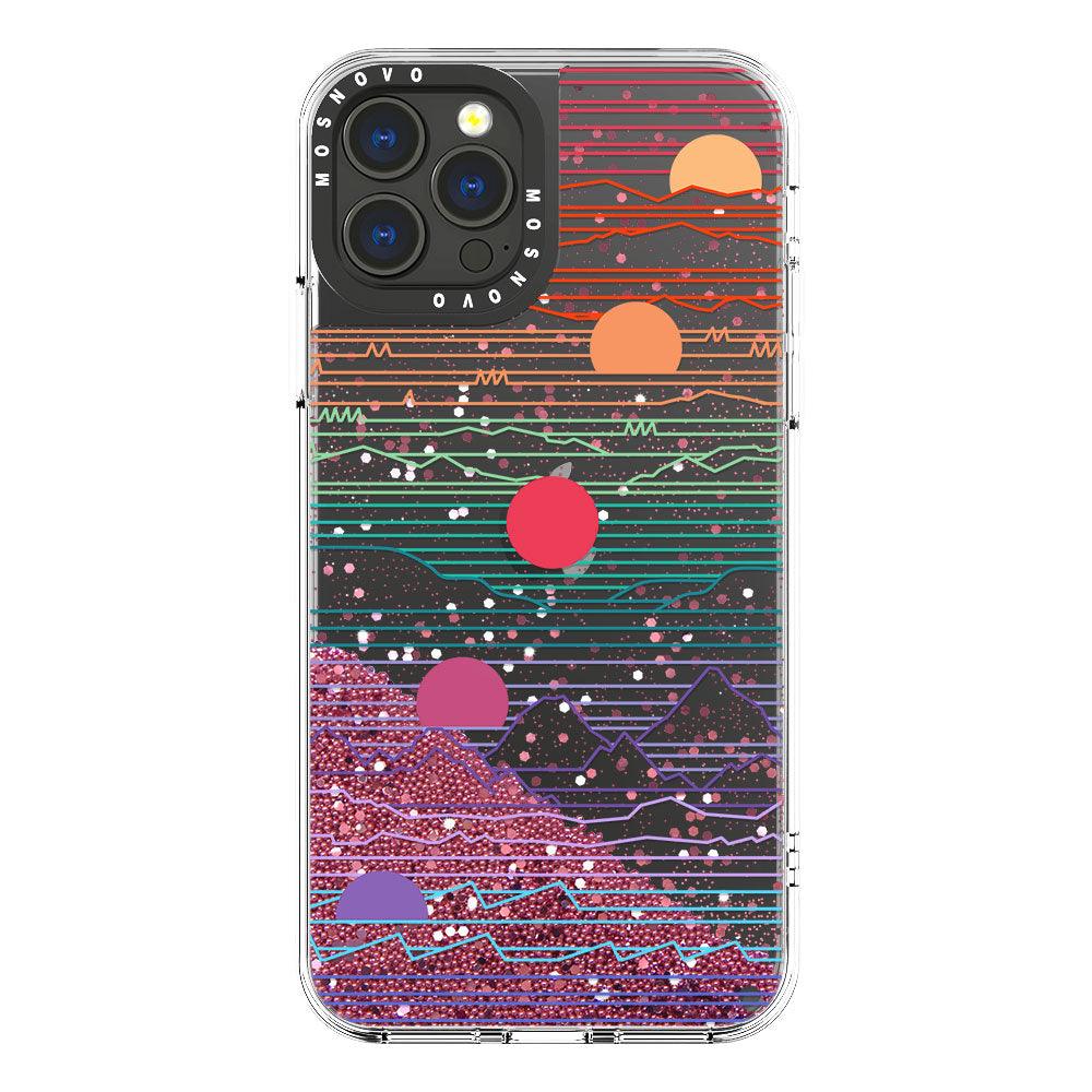 Sunset Glitter Phone Case - iPhone 13 Pro Max Case - MOSNOVO