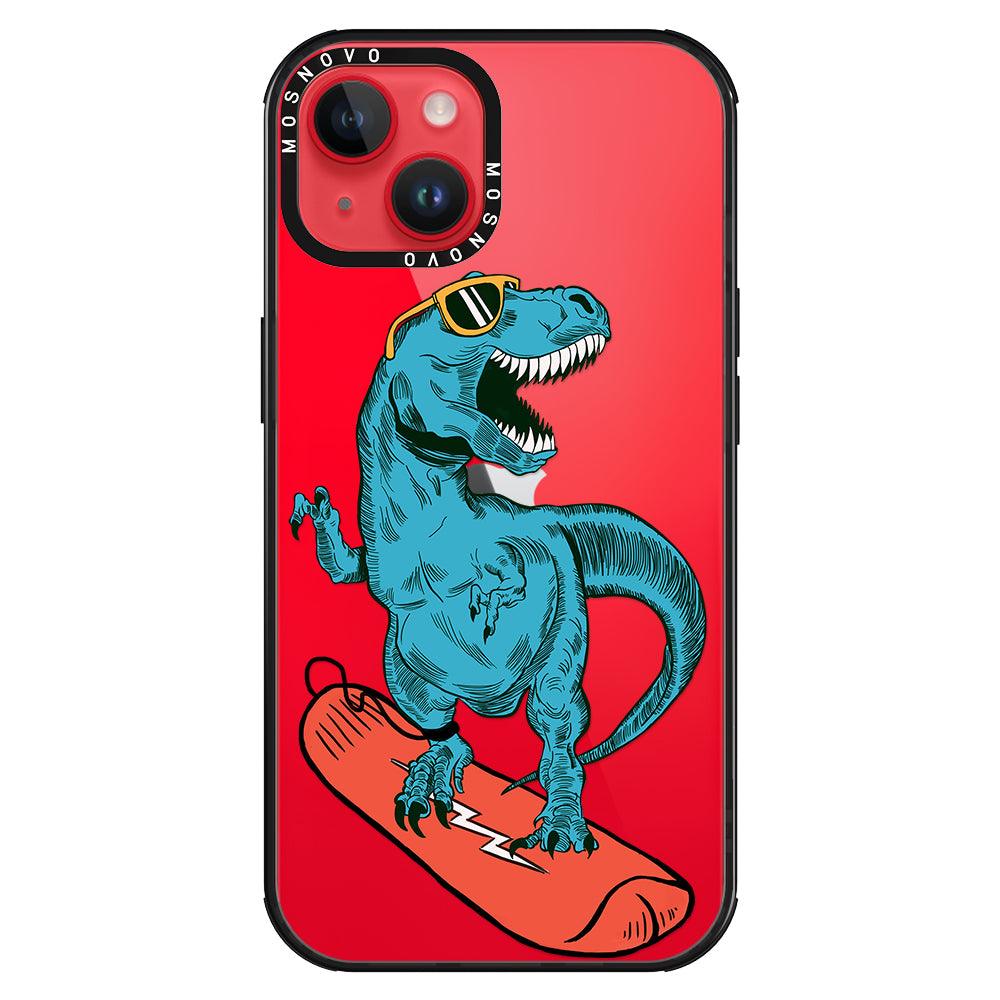 Surfing Dinosaur Phone Case - iPhone 14 Case - MOSNOVO