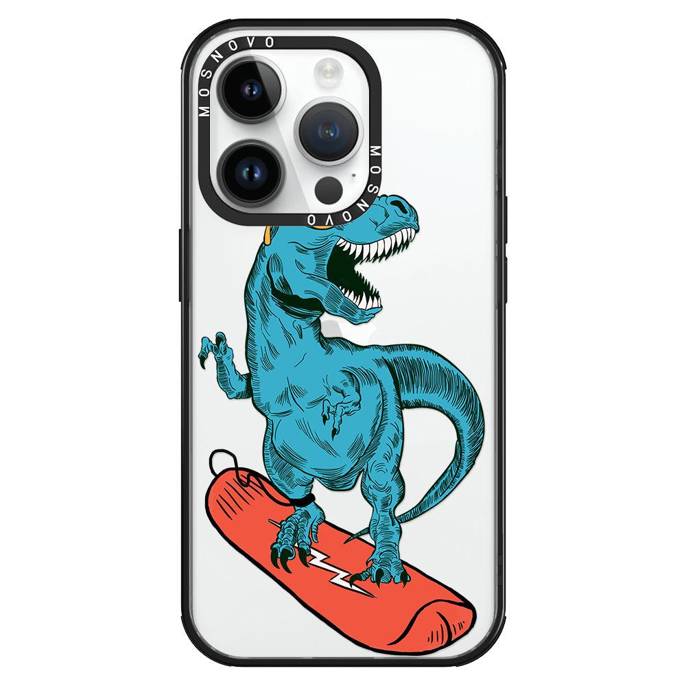 Surfing Dinosaur Phone Case - iPhone 14 Pro Case - MOSNOVO
