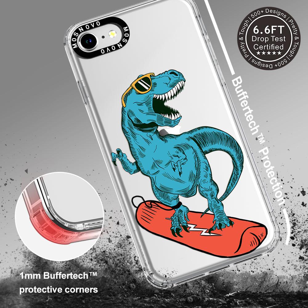 Surfing Dinosaur Phone Case - iPhone 7 Case - MOSNOVO