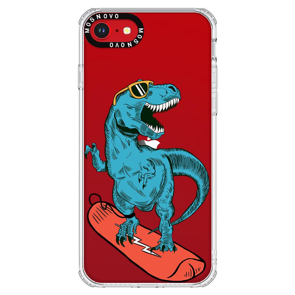 Surfing Dinosaur Phone Case - iPhone SE 2020 Case - MOSNOVO