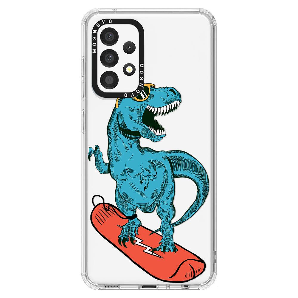 Surfing Dinosaur Phone Case - Samsung Galaxy A52 & A52s Case - MOSNOVO