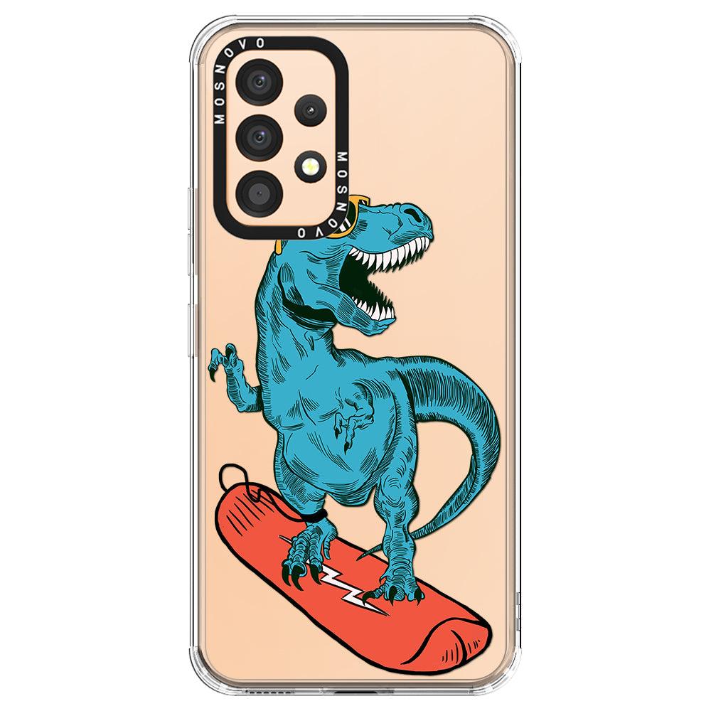 Surfing Dinosaur Phone Case - Samsung Galaxy A53 Case - MOSNOVO