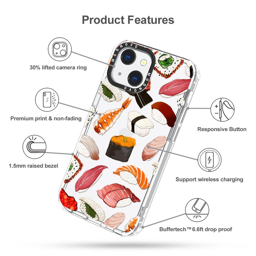 Mixed Sushi Phone Case - iPhone 13 Mini Case - MOSNOVO
