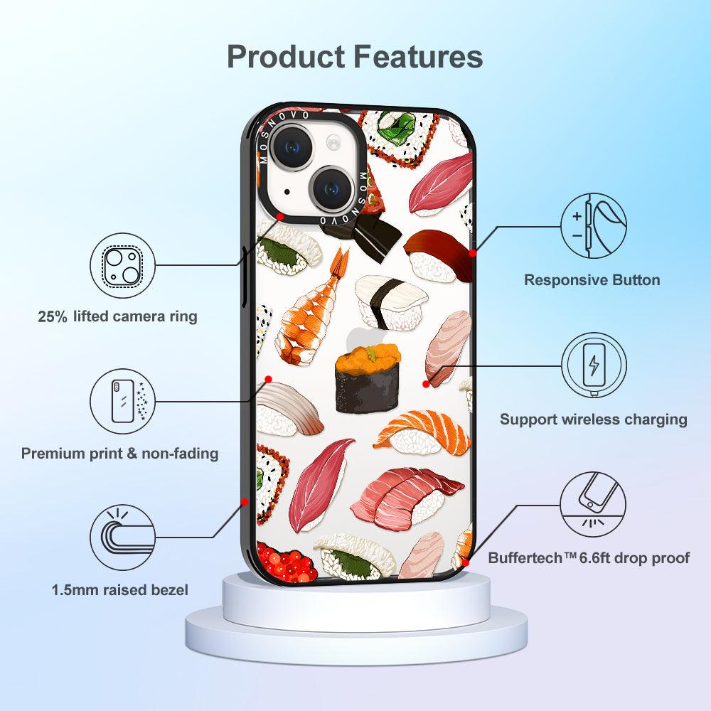 Mixed Sushi Phone Case - iPhone 14 Plus Case - MOSNOVO