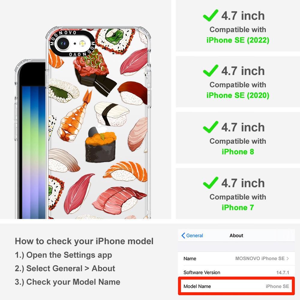 Mixed Sushi Phone Case - iPhone SE 2020 Case - MOSNOVO