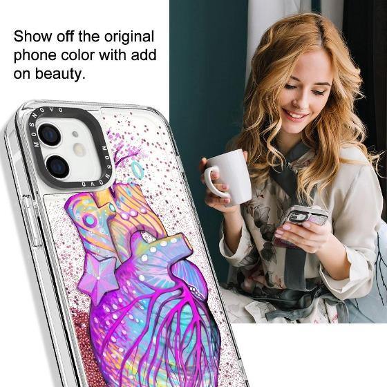The Heart of Art Glitter Phone Case - iPhone 12 Mini Case - MOSNOVO