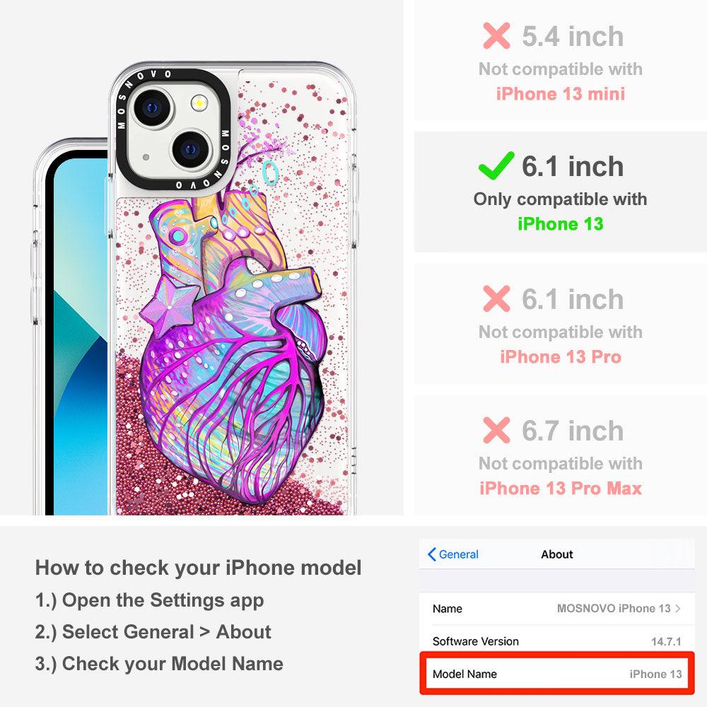 The Heart of Art Glitter Phone Case - iPhone 13 Case - MOSNOVO