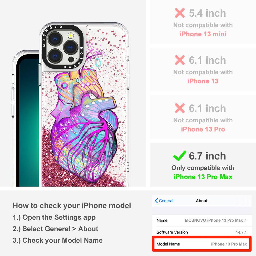 The Heart of Art Glitter Phone Case - iPhone 13 Pro Max Case - MOSNOVO