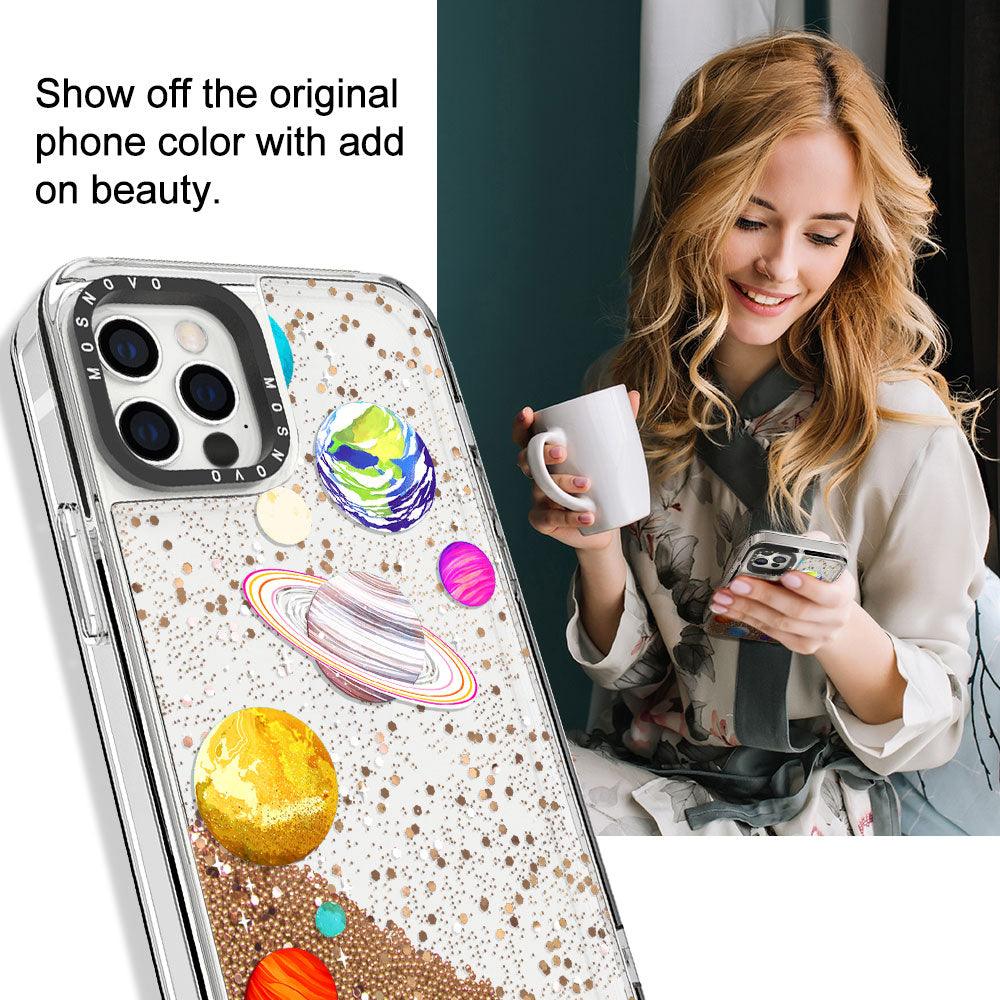 The Planet Glitter Phone Case - iPhone 12 Pro Case - MOSNOVO
