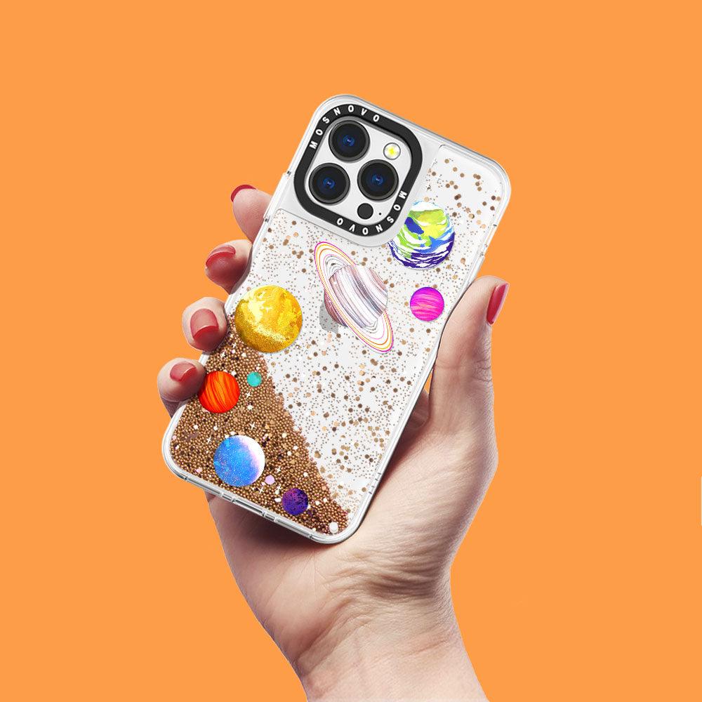 The Planet Glitter Phone Case - iPhone 13 Pro Case - MOSNOVO