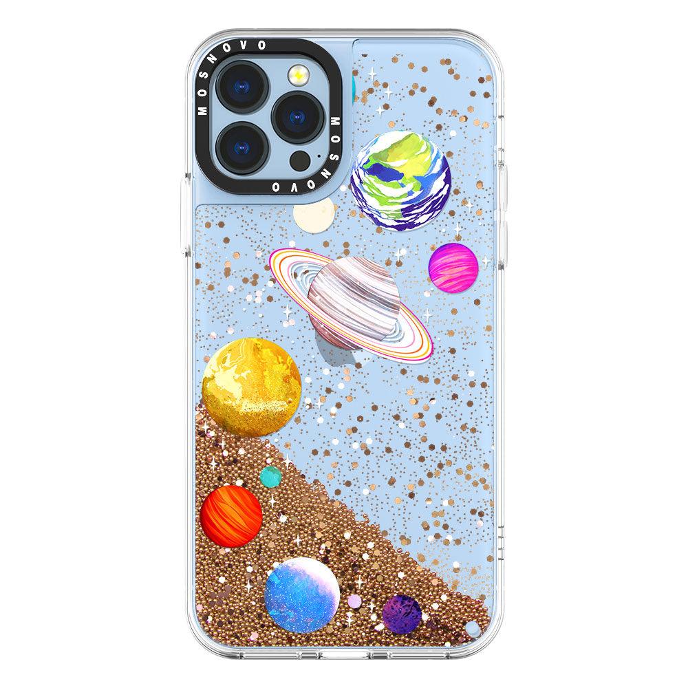 The Planet Glitter Phone Case - iPhone 13 Pro Max Case - MOSNOVO