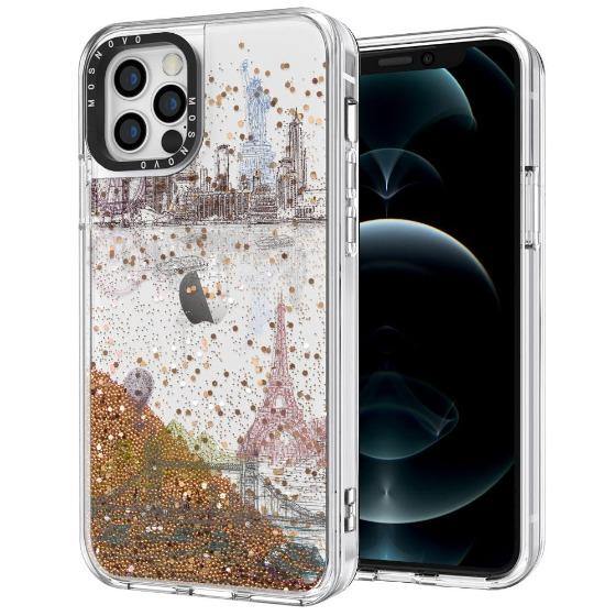 The World City Glitter Phone Case - iPhone 12 Pro Max Case - MOSNOVO