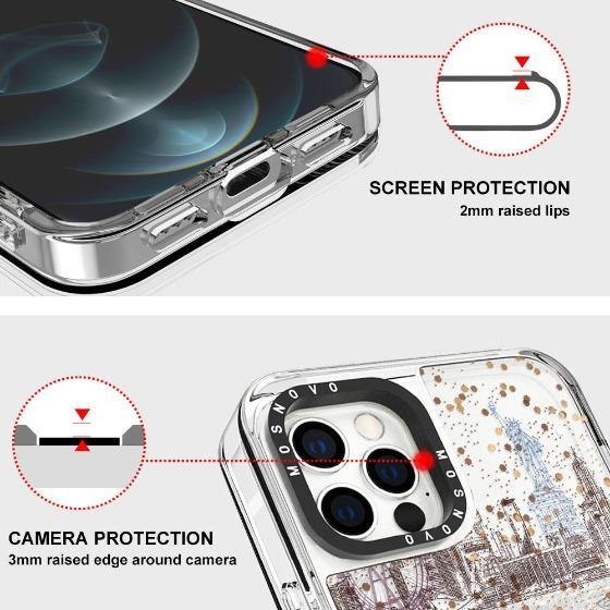 The World City Glitter Phone Case - iPhone 12 Pro Max Case - MOSNOVO