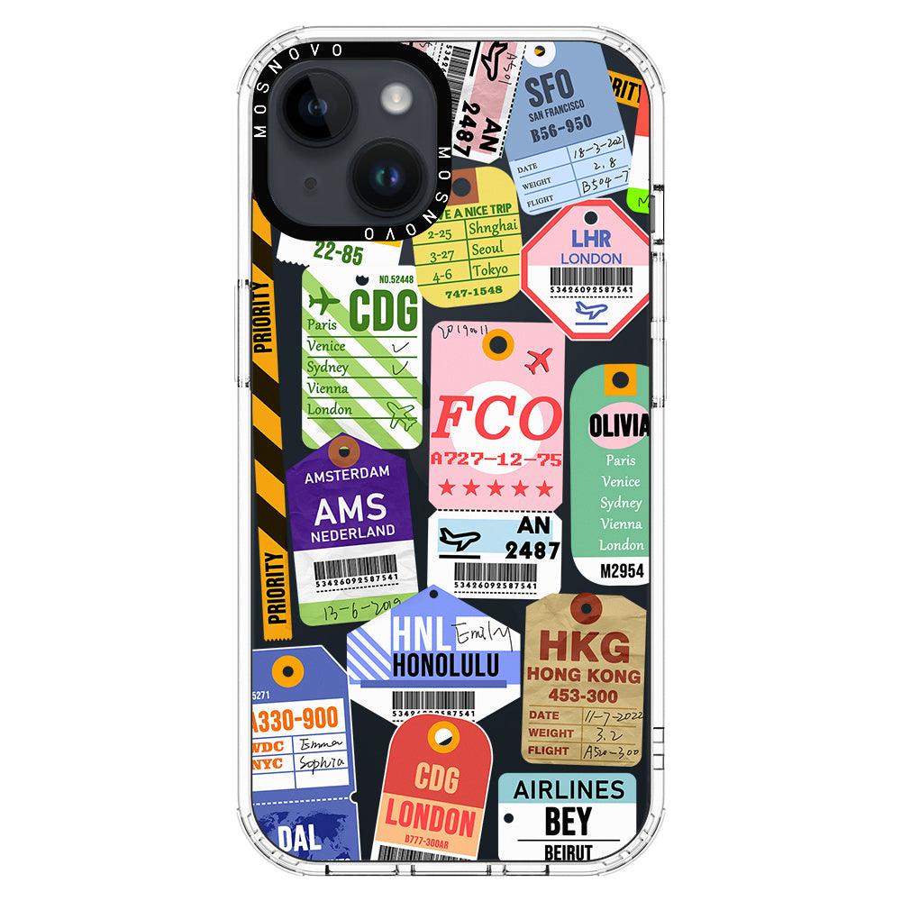 Ticket Label Phone Case - iPhone 14 Plus Case - MOSNOVO