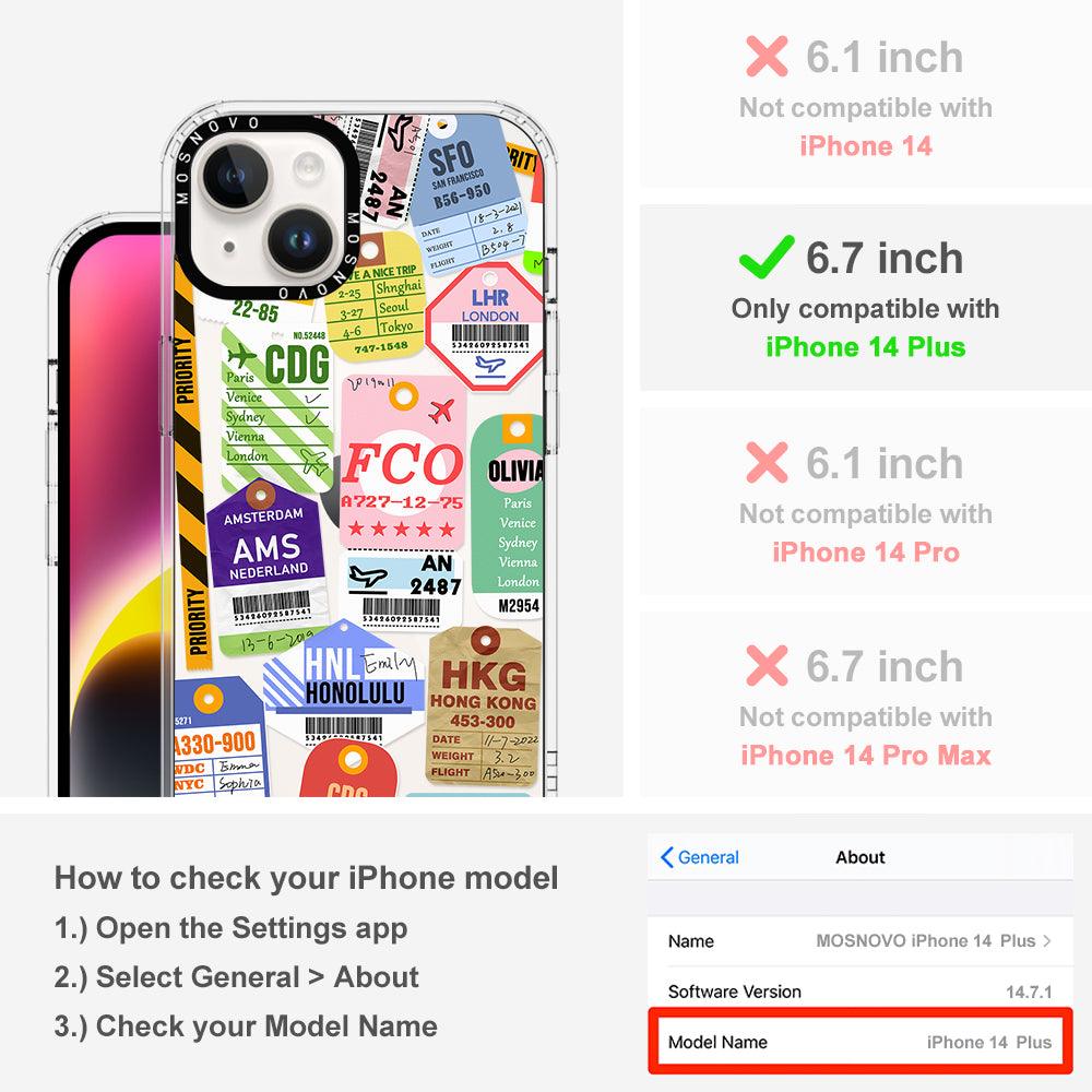 Ticket Label Phone Case - iPhone 14 Plus Case - MOSNOVO