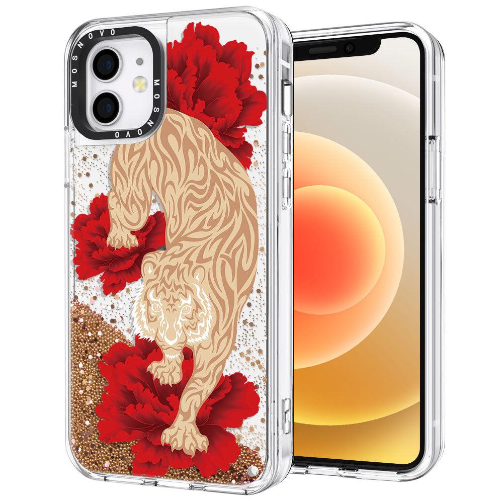 Tiger Glitter Phone Case - iPhone 12 Mini Case - MOSNOVO
