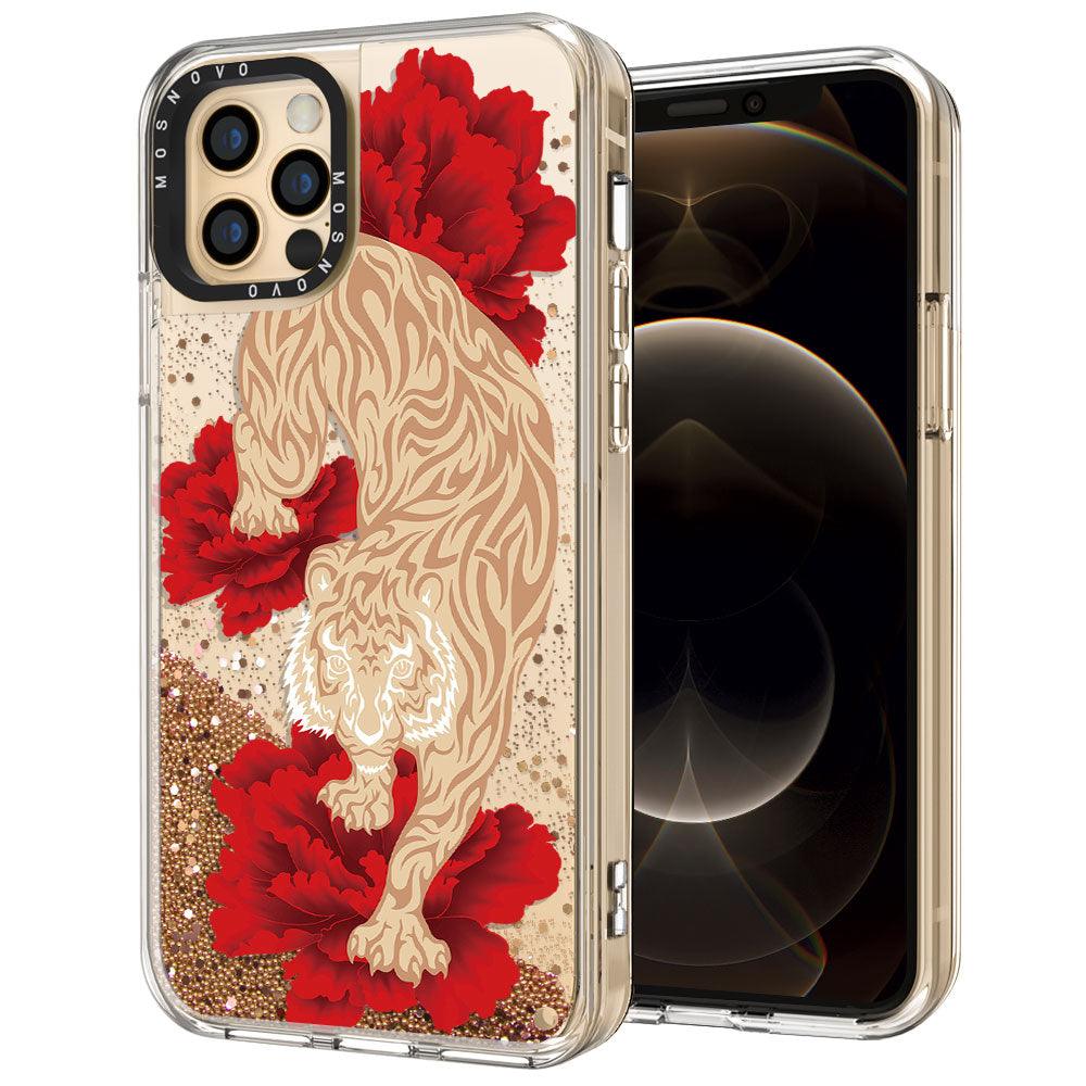 Tiger Glitter Phone Case - iPhone 12 Pro Max Case - MOSNOVO
