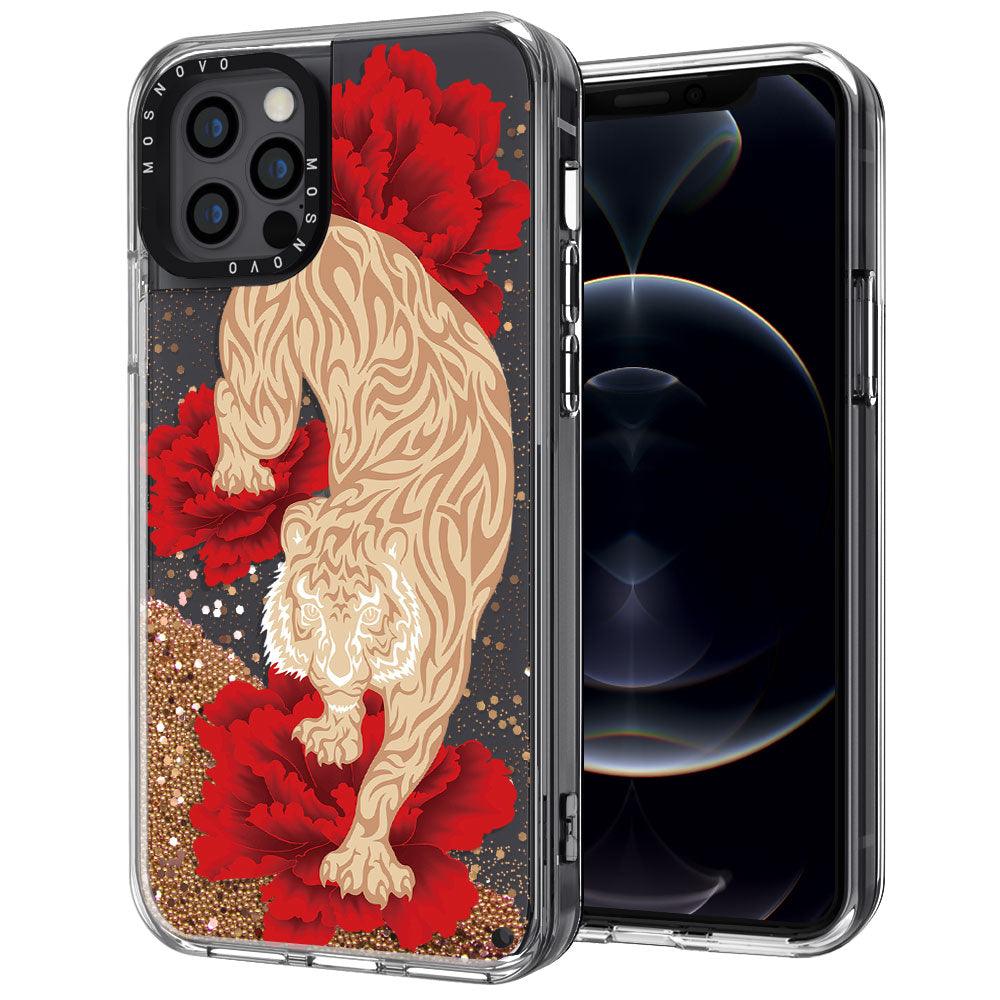 Tiger Glitter Phone Case - iPhone 12 Pro Max Case - MOSNOVO