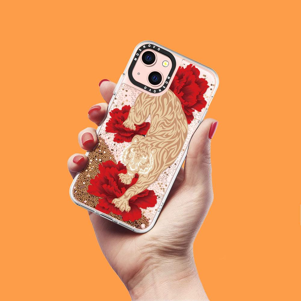 Tiger Glitter Phone Case - iPhone 13 Case - MOSNOVO