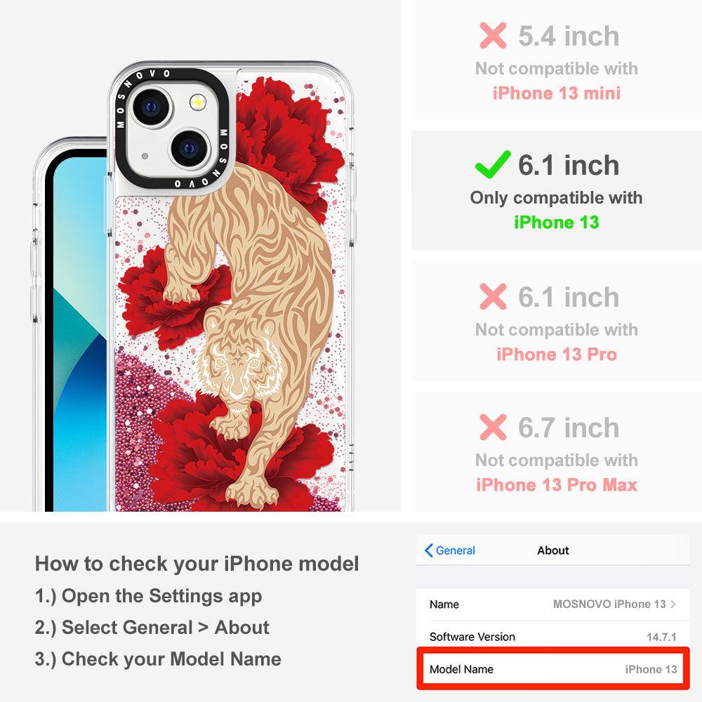 Tiger Glitter Phone Case - iPhone 13 Case - MOSNOVO