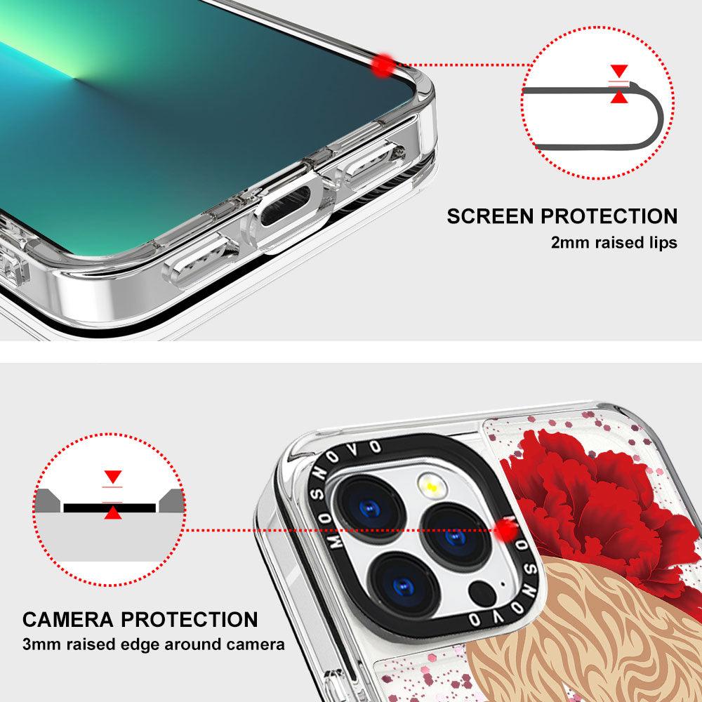 Tiger Glitter Phone Case - iPhone 13 Pro Max Case - MOSNOVO