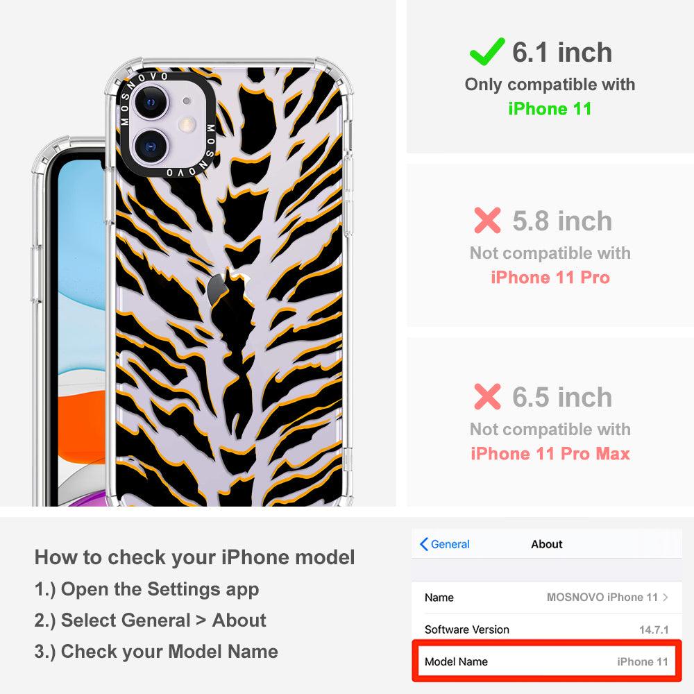 Tiger Print Phone Case - iPhone 11 Case - MOSNOVO