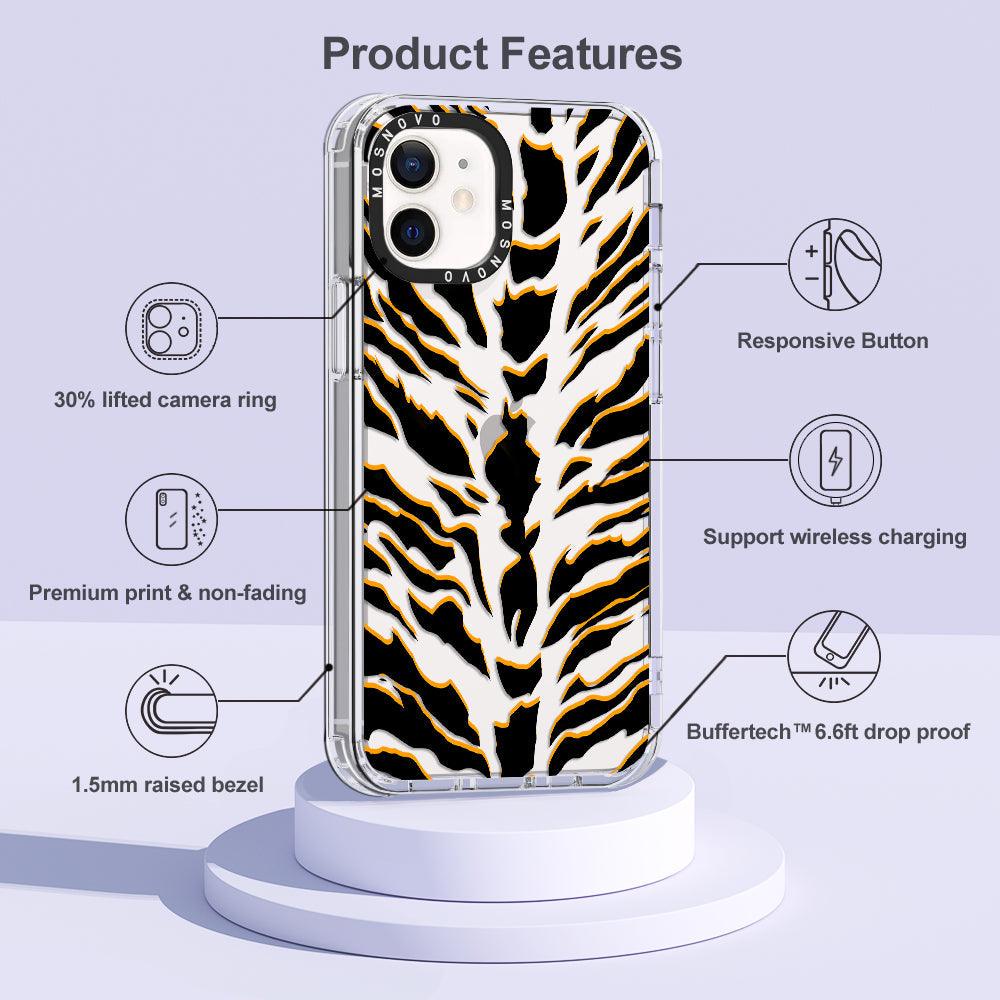 Tiger Print Phone Case - iPhone 12 Case - MOSNOVO