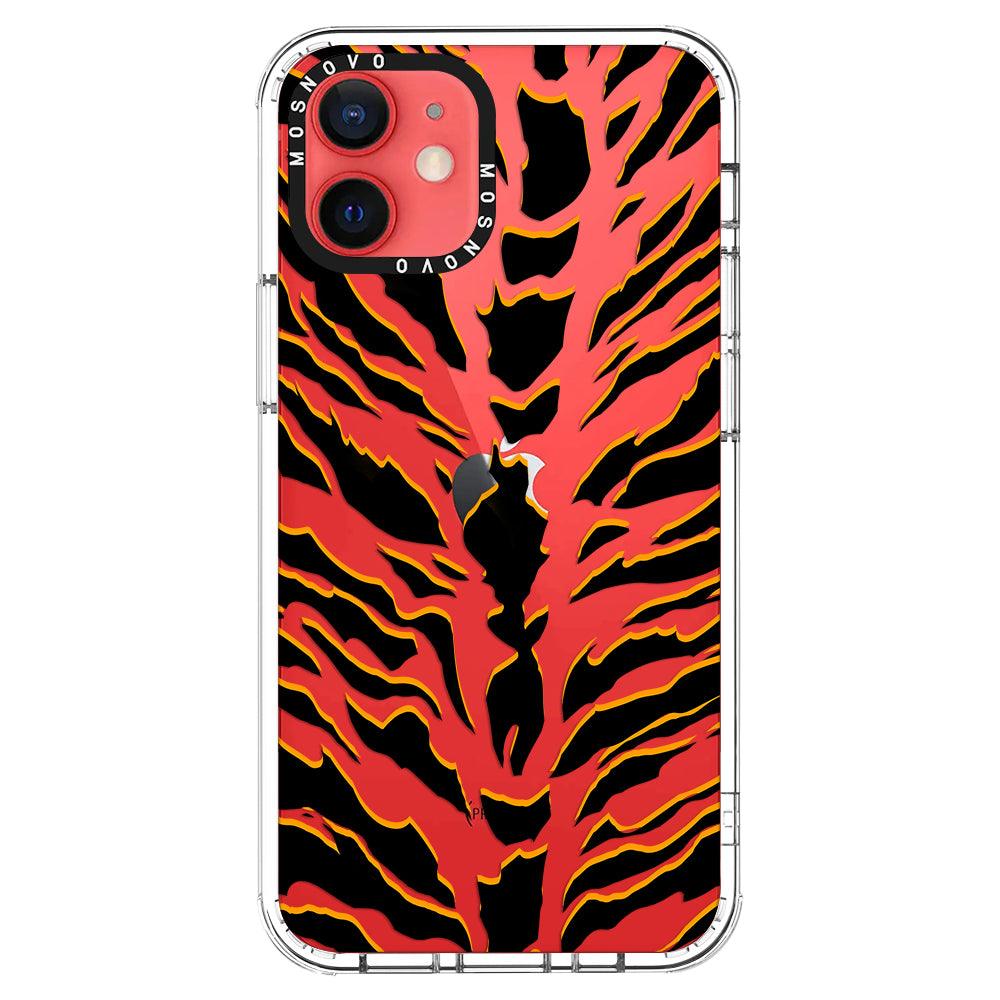 Tiger Print Phone Case - iPhone 12 Mini Case - MOSNOVO