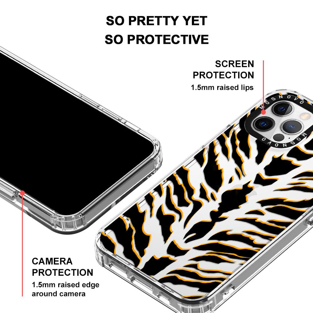 Tiger Print Phone Case - iPhone 12 Pro Case - MOSNOVO