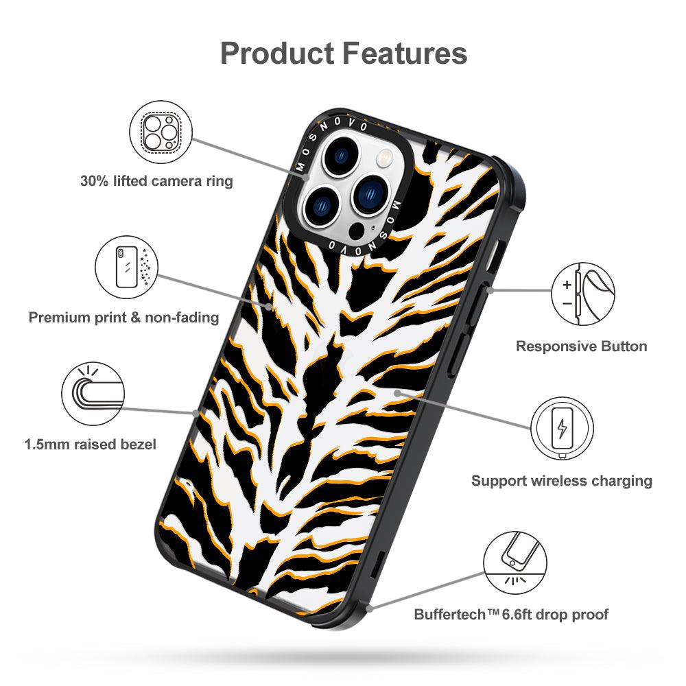 Tiger Print Phone Case - iPhone 13 Pro Case - MOSNOVO
