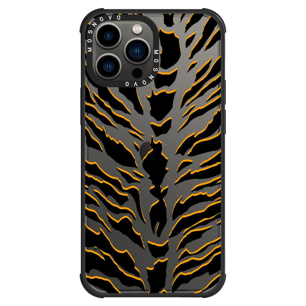 Tiger Print Phone Case - iPhone 13 Pro Max Case - MOSNOVO