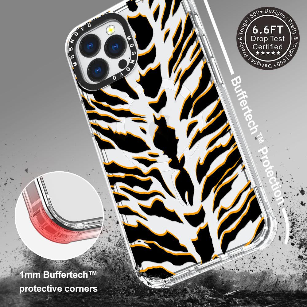 Tiger Print Phone Case - iPhone 13 Pro Max Case - MOSNOVO