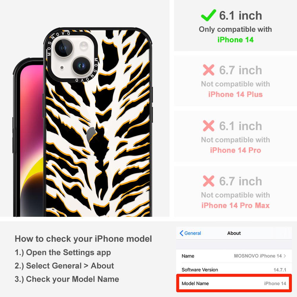 Tiger Print Phone Case - iPhone 14 Case - MOSNOVO