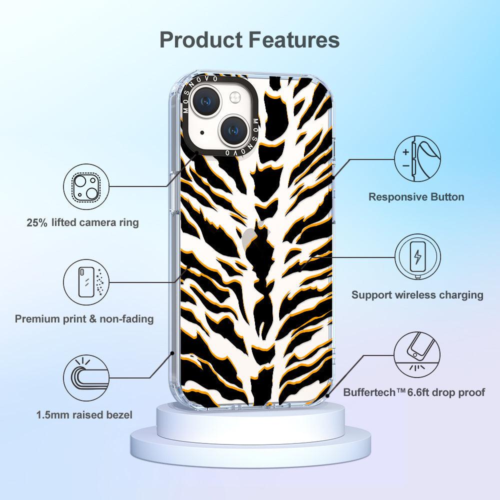 Tiger Print Phone Case - iPhone 14 Case - MOSNOVO