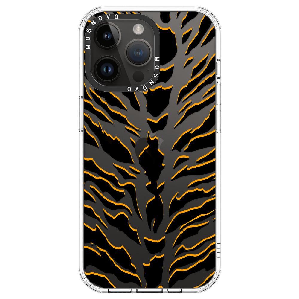 Tiger Print Phone Case - iPhone 14 Pro Max Case - MOSNOVO