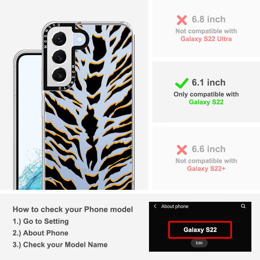 Tiger Print Phone Case - Samsung Galaxy S22 Case - MOSNOVO