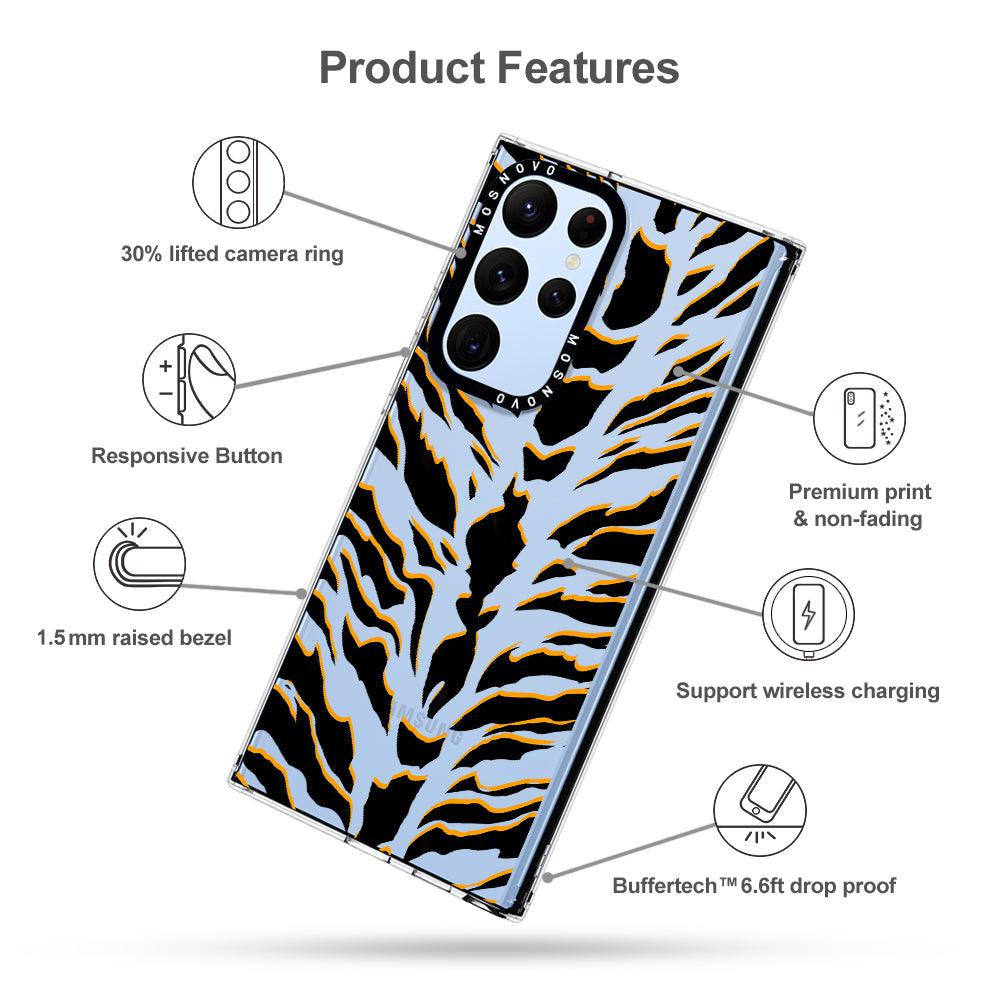 Tiger Print Phone Case - Samsung Galaxy S22 Ultra Case - MOSNOVO