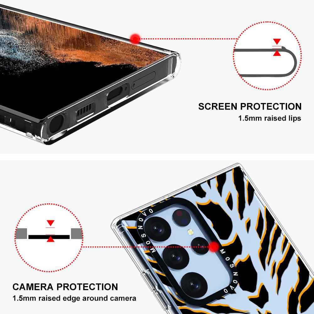 Tiger Print Phone Case - Samsung Galaxy S22 Ultra Case - MOSNOVO