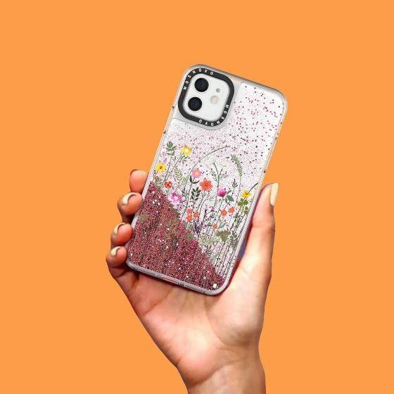 Tiny Wildflower Glitter Phone Case - iPhone 12 Case - MOSNOVO