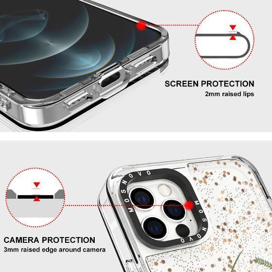 Tiny Wildflower Glitter Phone Case - iPhone 12 Pro Max Case - MOSNOVO