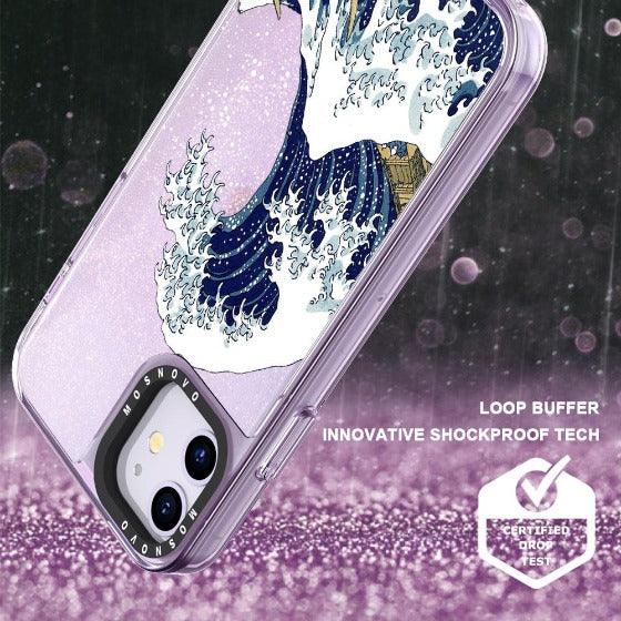 Tokyo Wave Glitter Phone Case - iPhone 11 Case - MOSNOVO